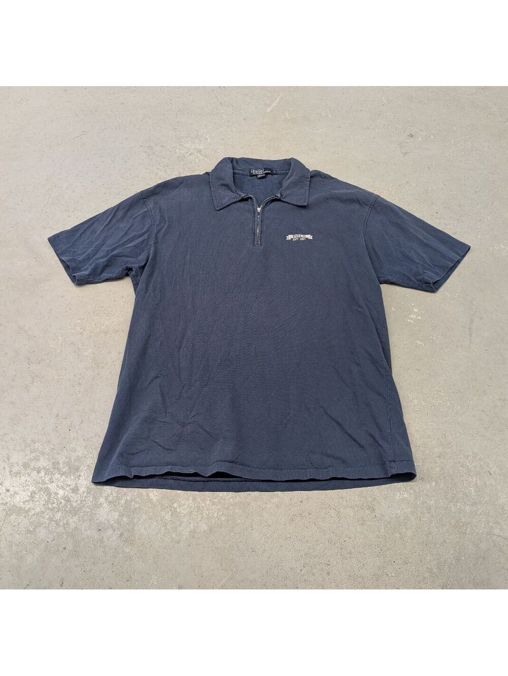 Vintage Polo Ralph Lauren Navy Blue Quarter Zip Polo Shirt